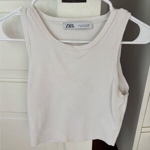 White Zara top